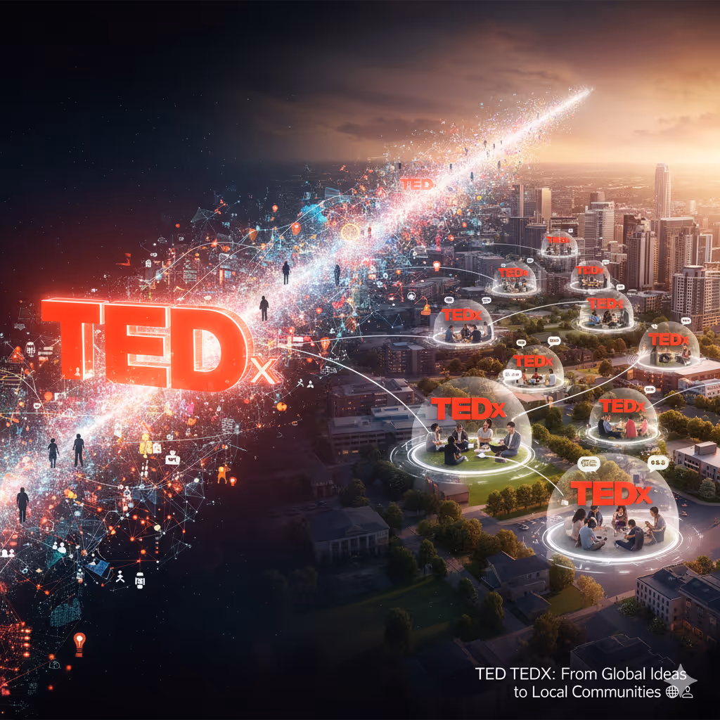 Abstract representation of global connectivity and idea sharing